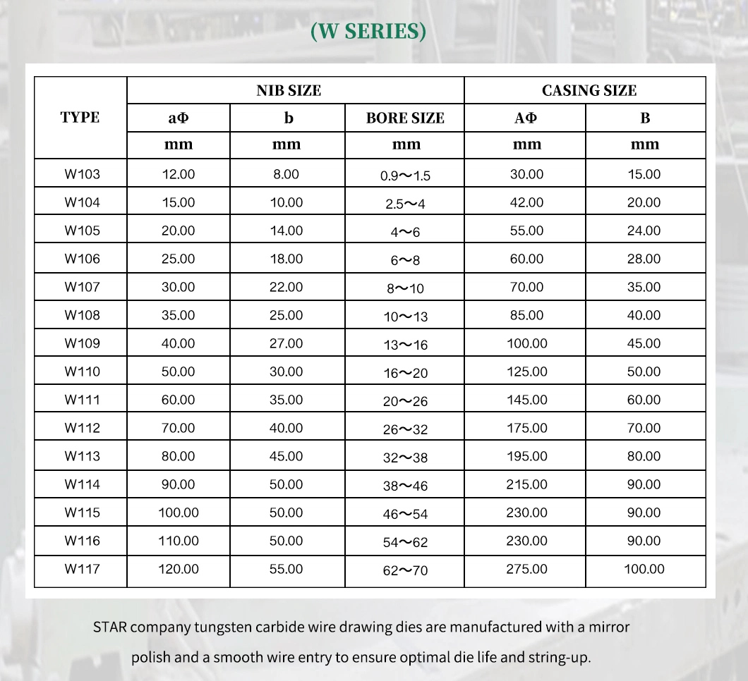 High Precision Cemented Tungsten Carbide Wire Drawing Dies